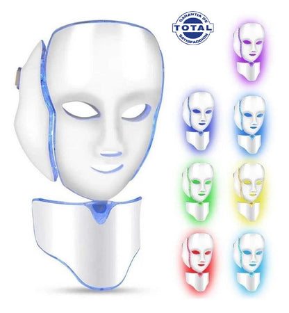 Mascara Led Con Cuello 7 Colores Fototerapia Facial