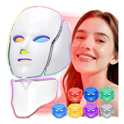 Mascara Led Con Cuello 7 Colores Fototerapia Facial