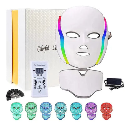 Mascara Led Con Cuello 7 Colores Fototerapia Facial